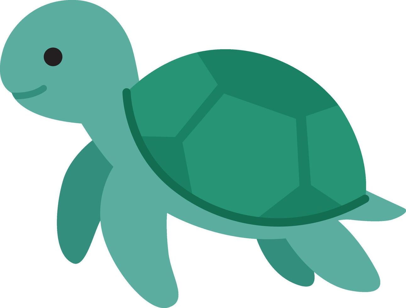 Cute sea turtle, ideal for nature websites, ocean conservation campaigns, educational materials, children's books, and travel brochures vector