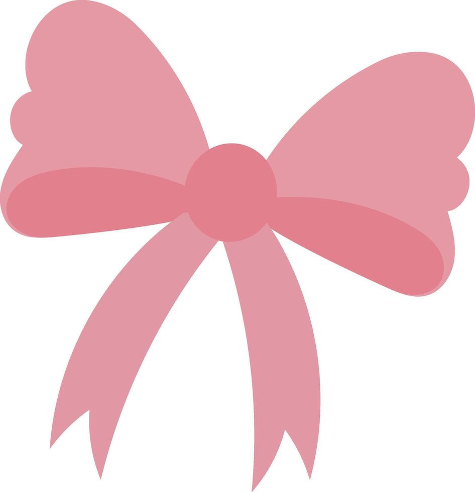 Pink ribbon bow is ideal for decorating gifts, crafts, and events. Add a touch of elegance and sweetness to any project vector