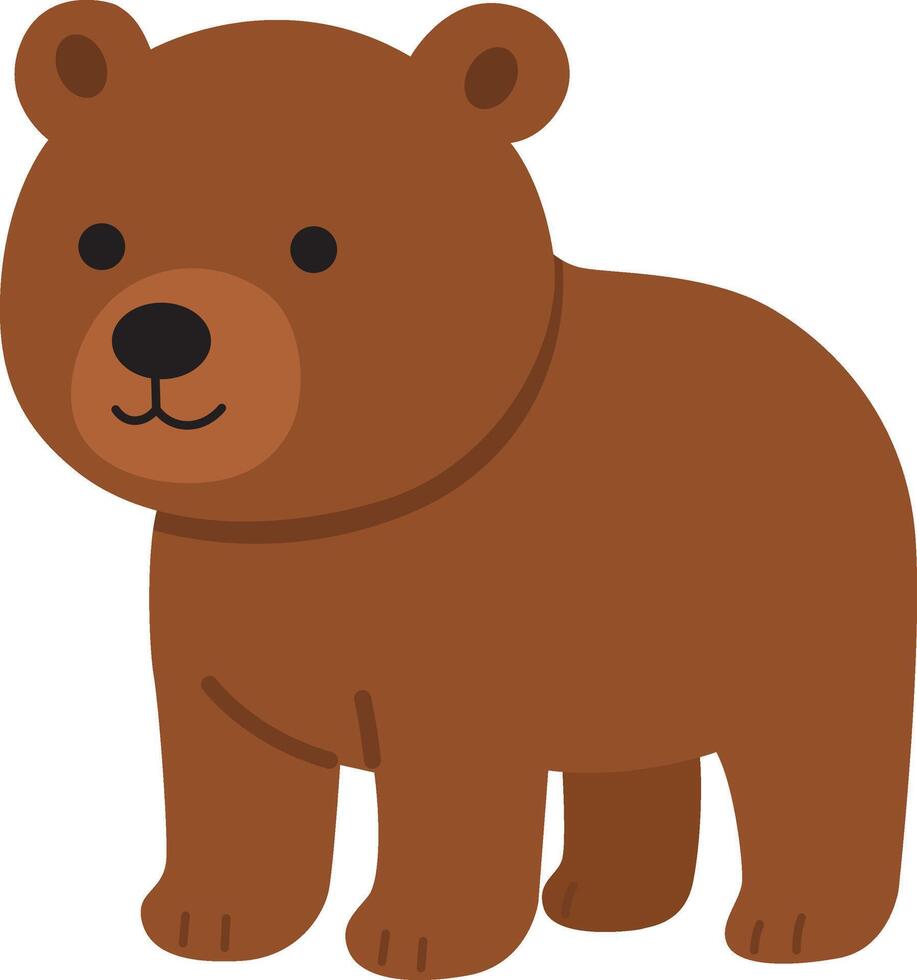 Cute bear. perfect for wildlife, nature, outdoor, and animal themed designs. Ideal for children's books vector