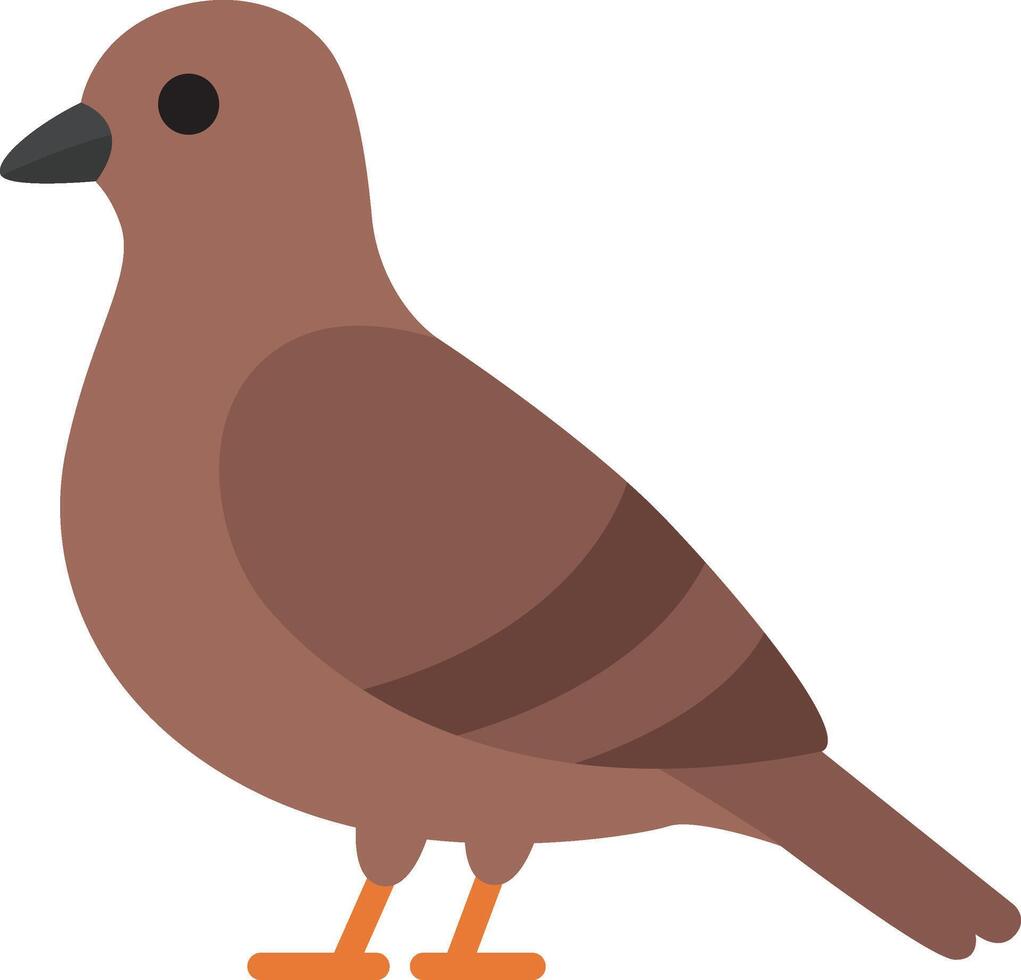 Cute pigeon bird with orange feet, urban charm. Suitable for city themed designs, nature blogs, and wildlife related projects. Ideas for illustrations and branding vector