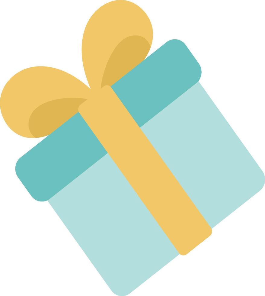 Birthday gift blue box yellow bow suitable for greeting cards, invitations, social media posts, and special occasion designs needing a festive touch vector