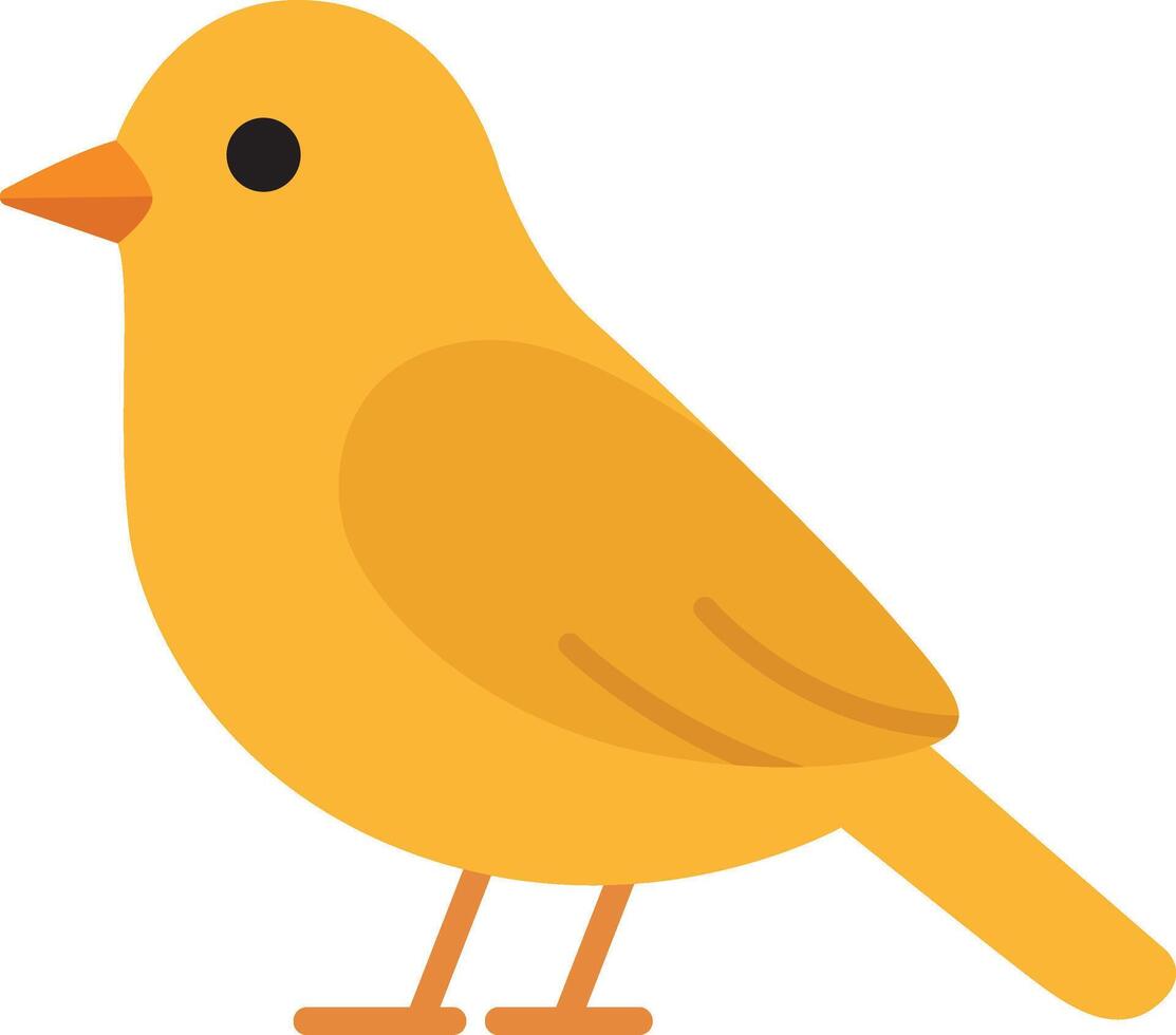 Cute yellow canary bird, ideas for nature themed designs, bird watching content, or spring marketing campaigns. Vibrant and eye catching imagery vector