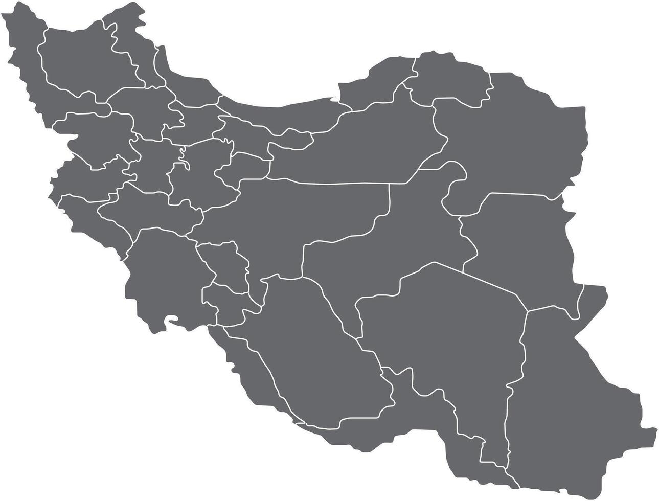 Iran Political Outline Map vector