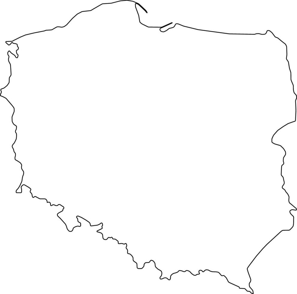 Printable Blank Map of Poland vector