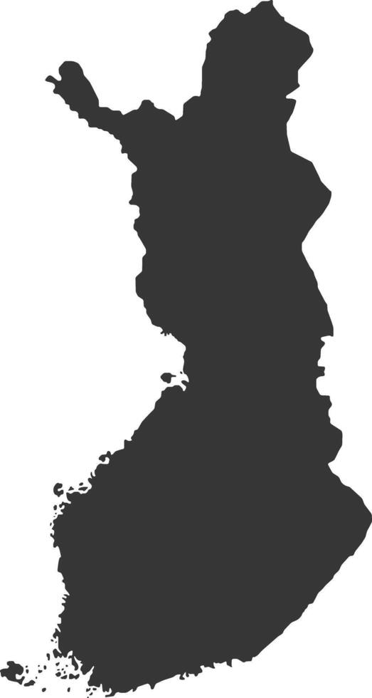 Map of Finland with Regions and Borders vector