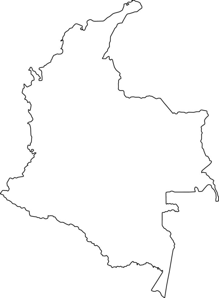 Printable Blank Map of Colombia vector