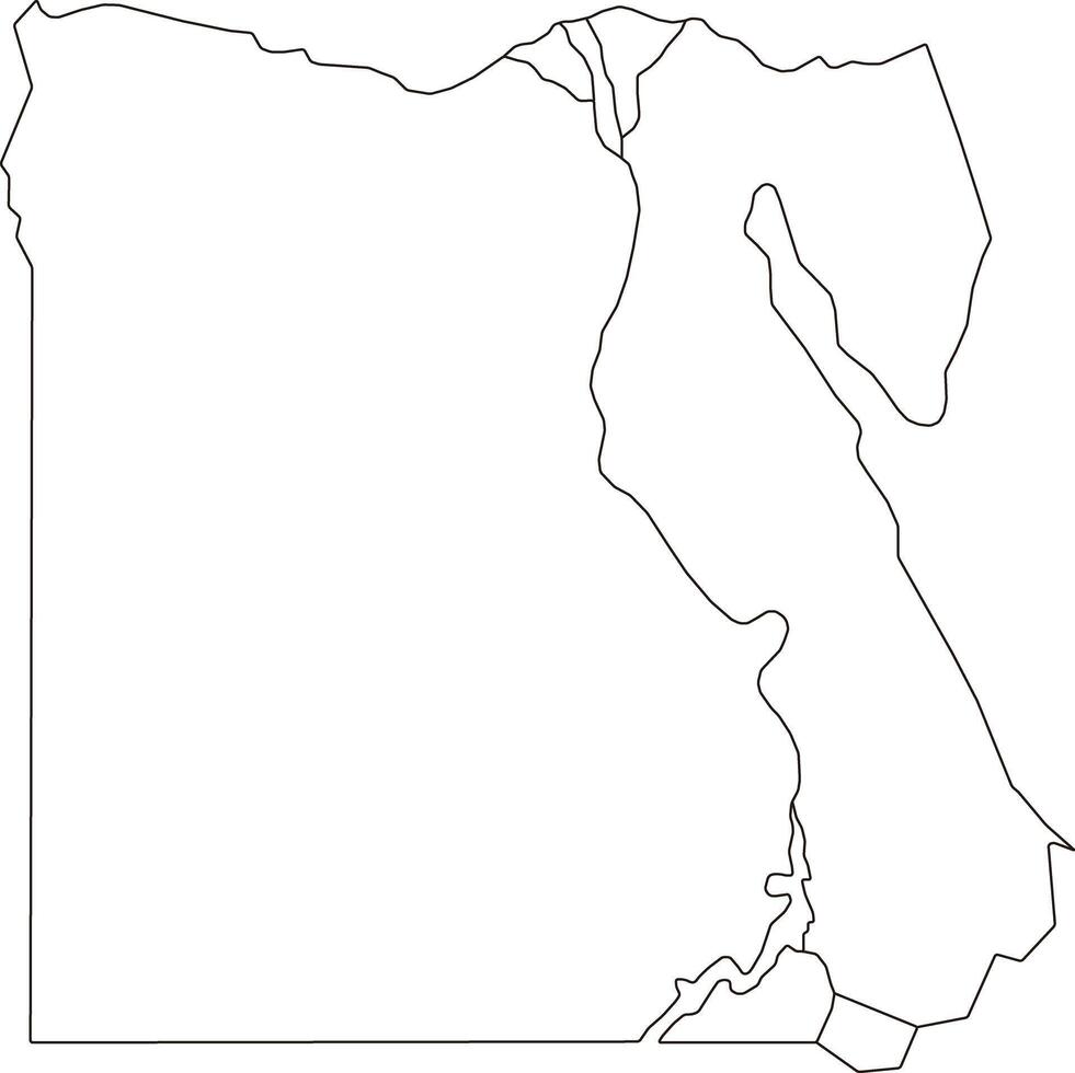 Map of Egypt with Governorates vector