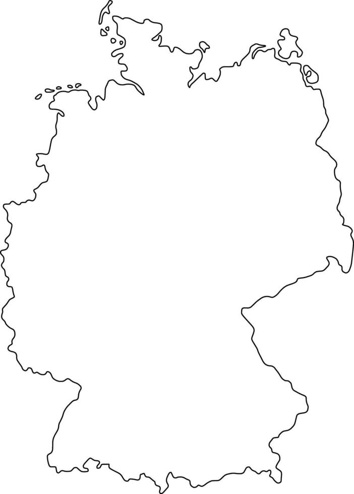 Printable Blank Map of Germany vector