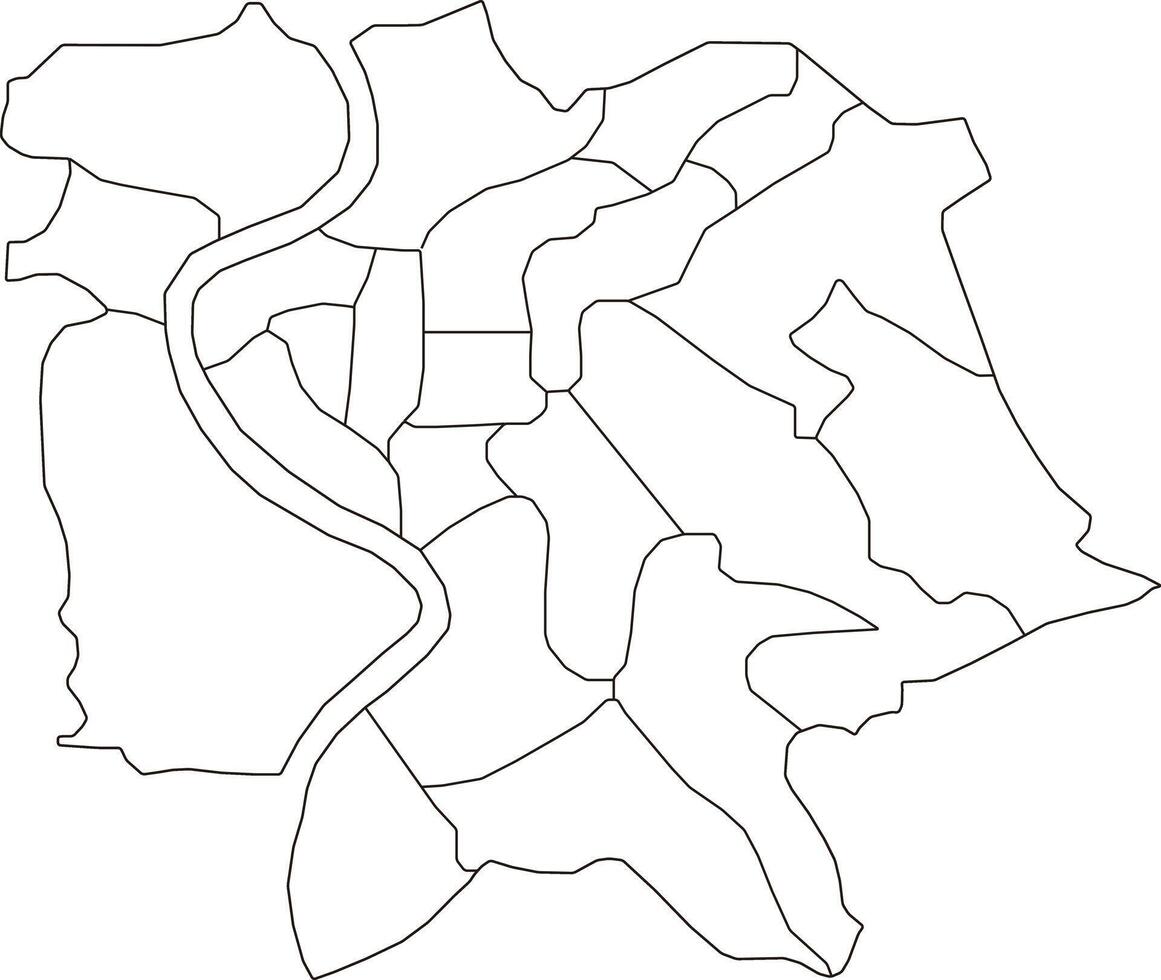 Rome City Map with Landmarks and Roads vector