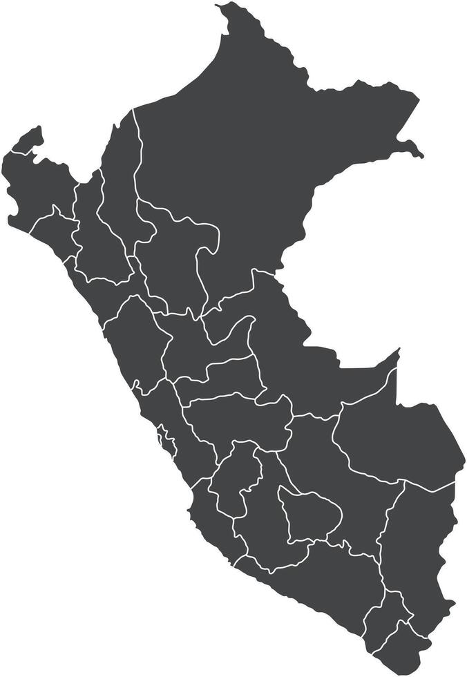 Peru Political Outline Map vector