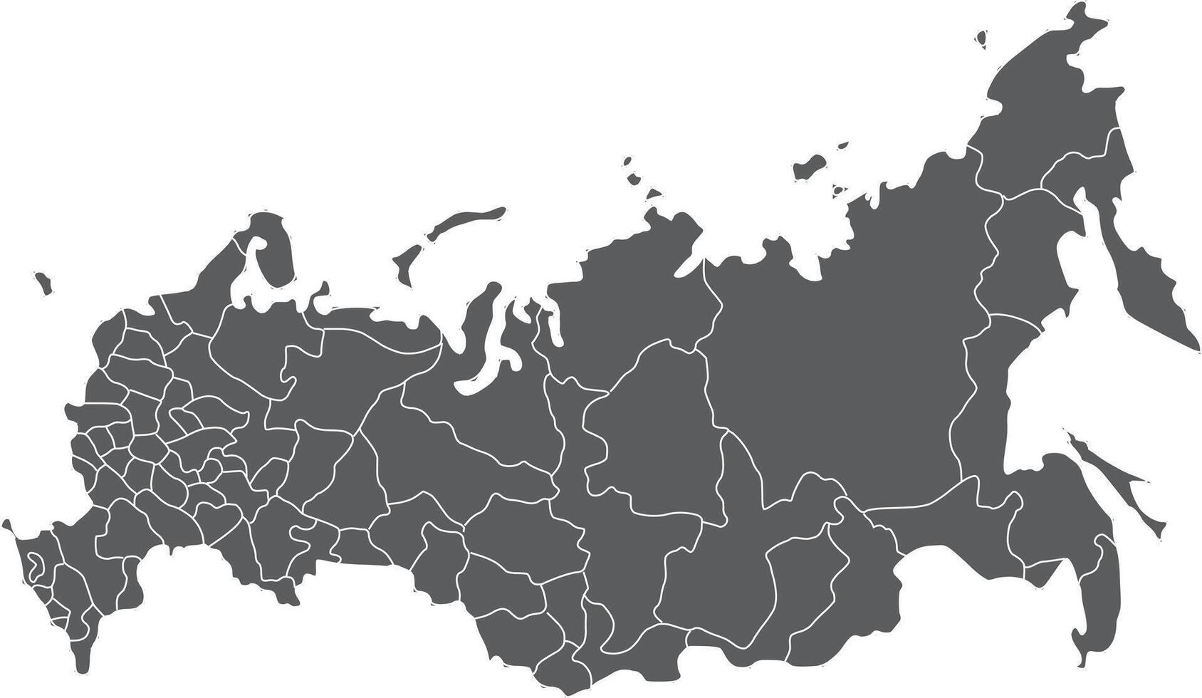 Russia Political Map Outline vector