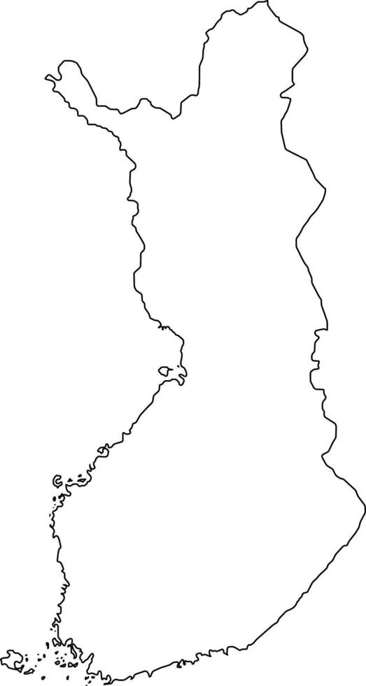 Printable Blank Map of Finland vector