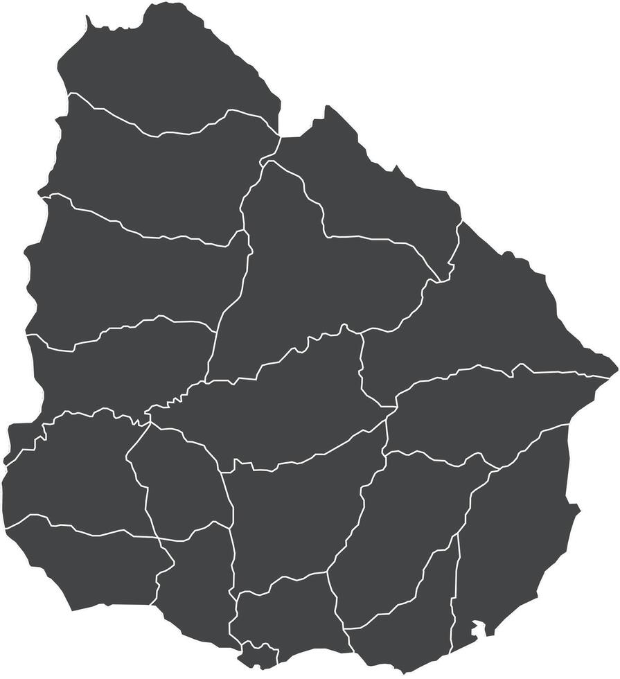 Uruguay Political Outline Map vector