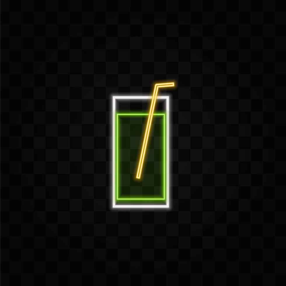 Alcohol drinks and cocktails Design icon set. neon style. vector