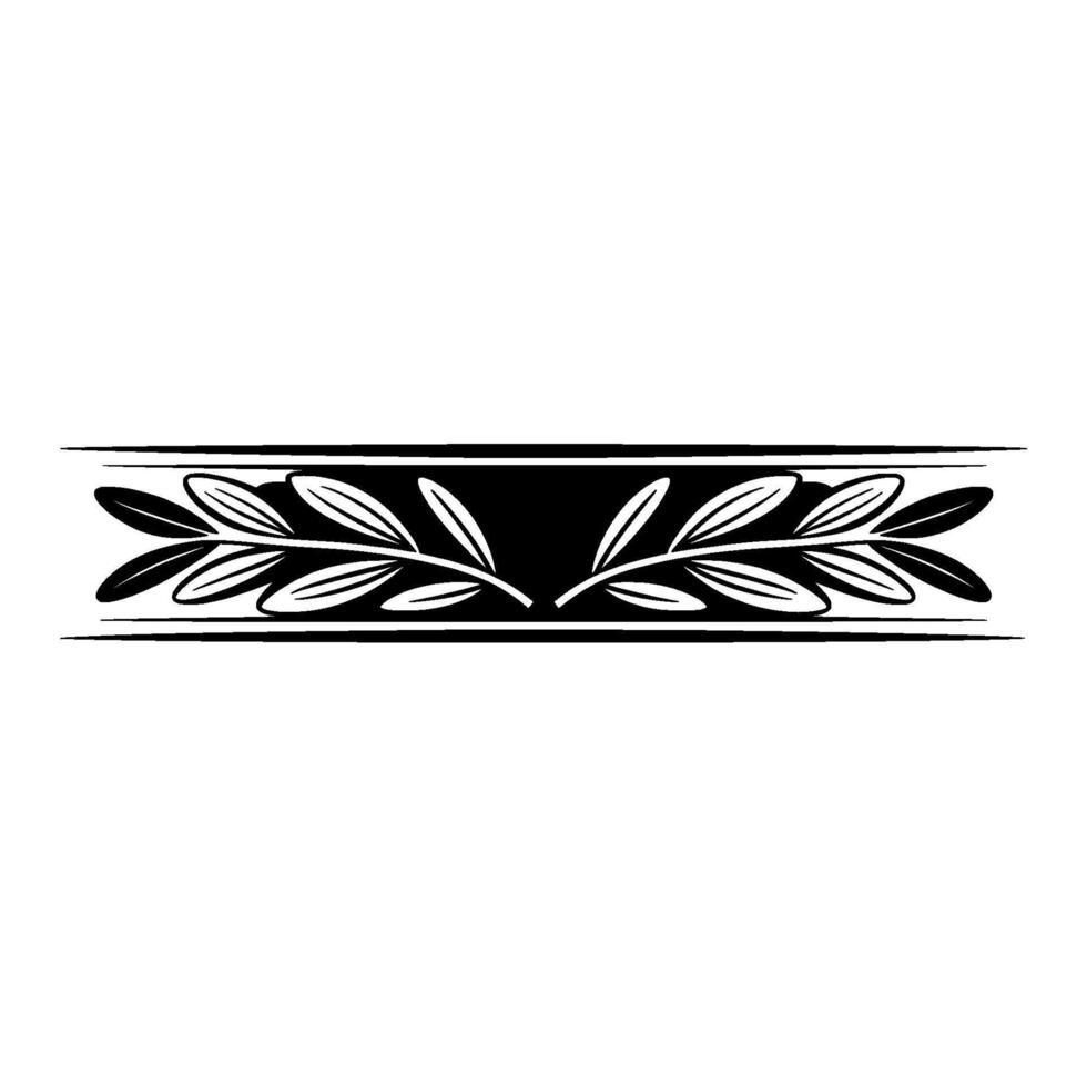 Minimalist Olive Branch Border Elegant vector