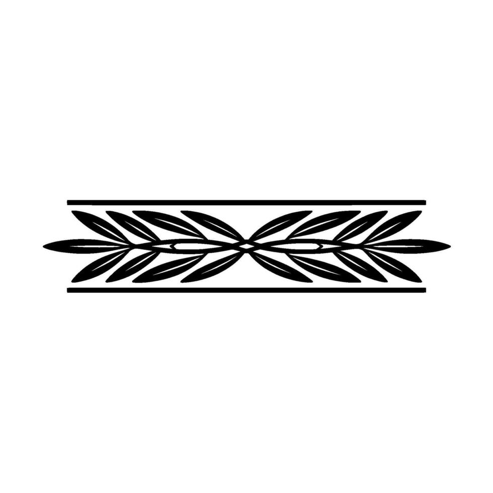 Elegant Black Olive Branch on White Background vector