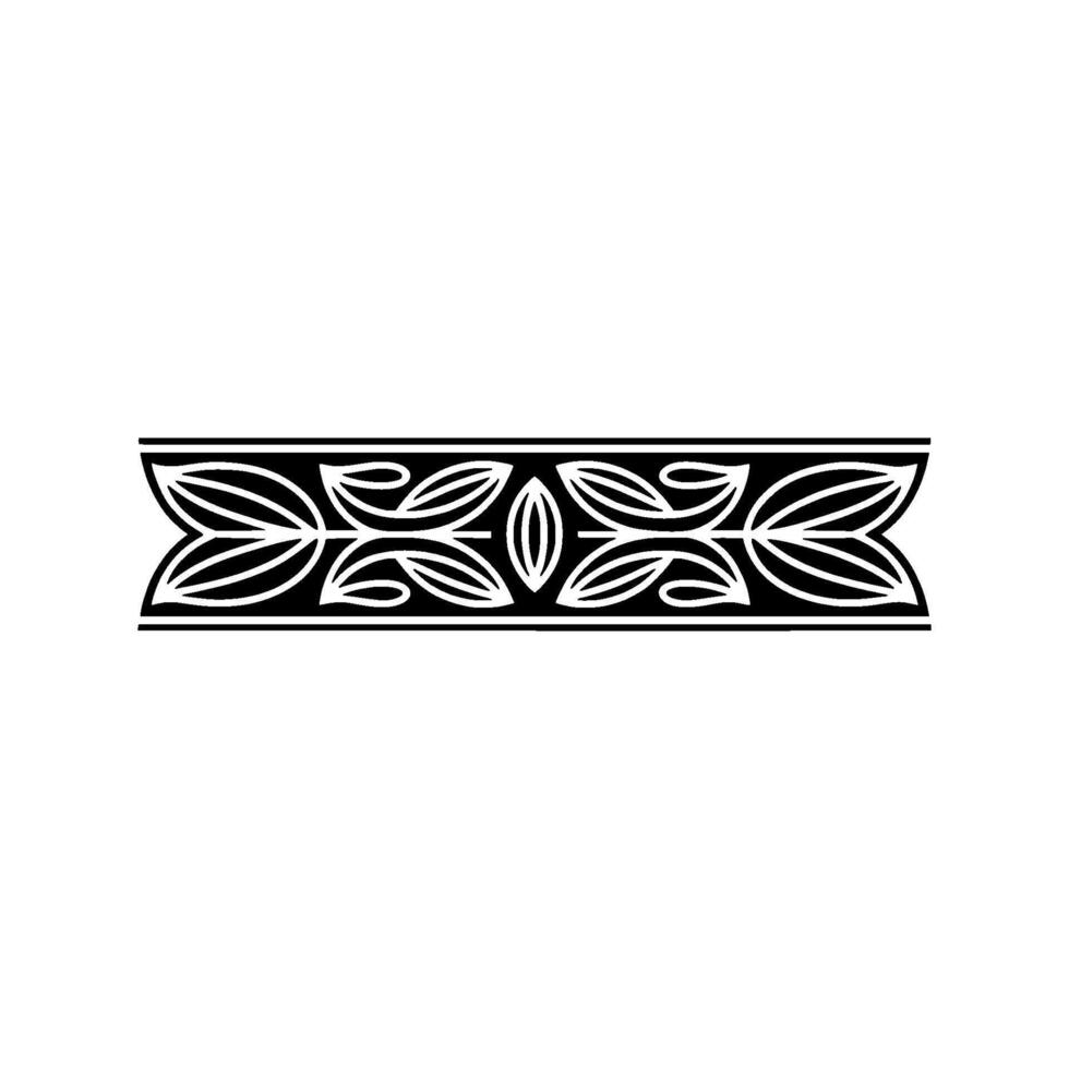 Elegant Black and White Floral Border 7 vector