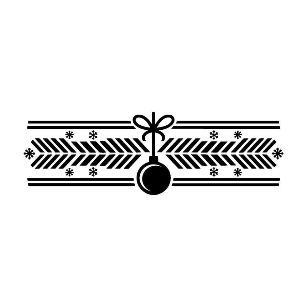 Minimalist Christmas Ornament Border - Decoration vector