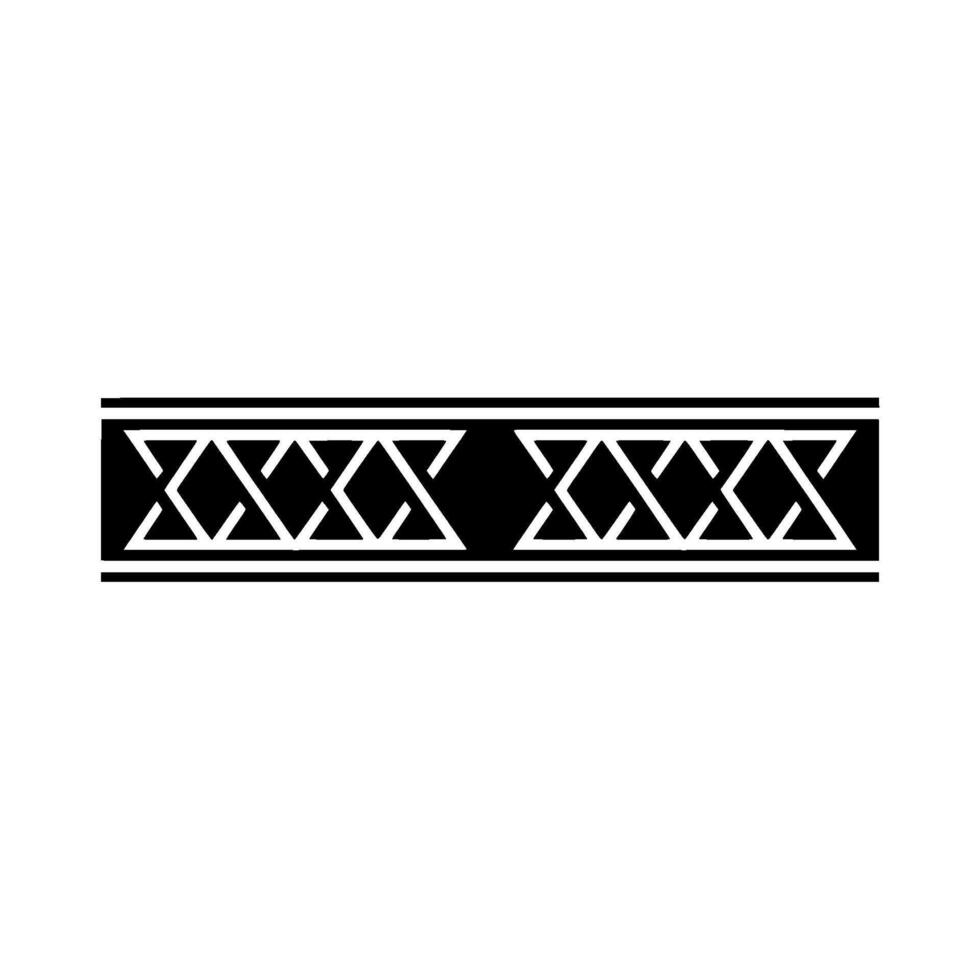 Geometric Border, Black White Pattern, Minimalist Style vector