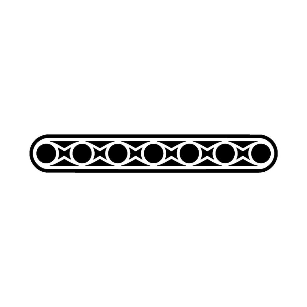 Abstract Geometric Border in Black on White Background vector