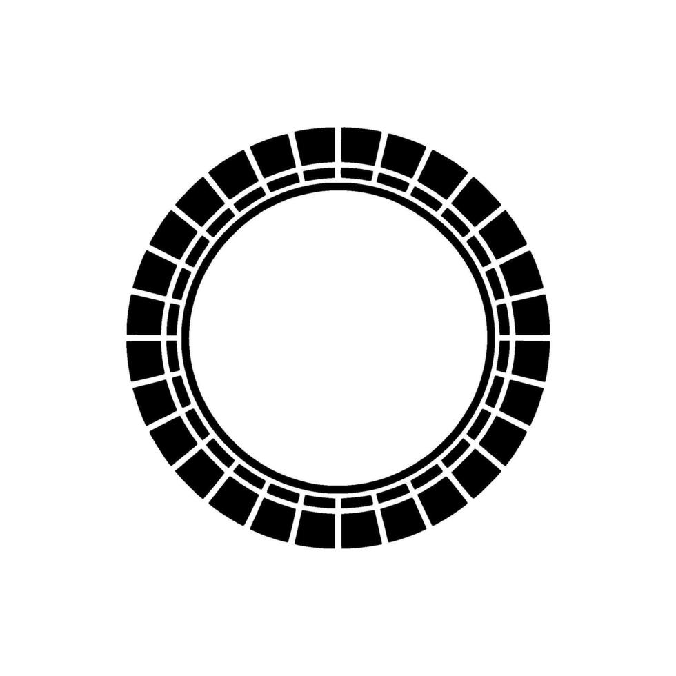 Abstract Geometric Circle Black, Gray, and White Element vector