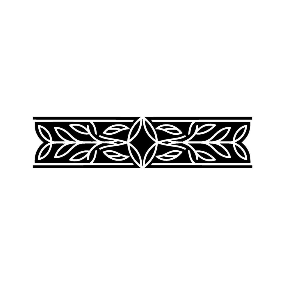 Decorative Floral Border in Black White, Elegant and Minimalist vector