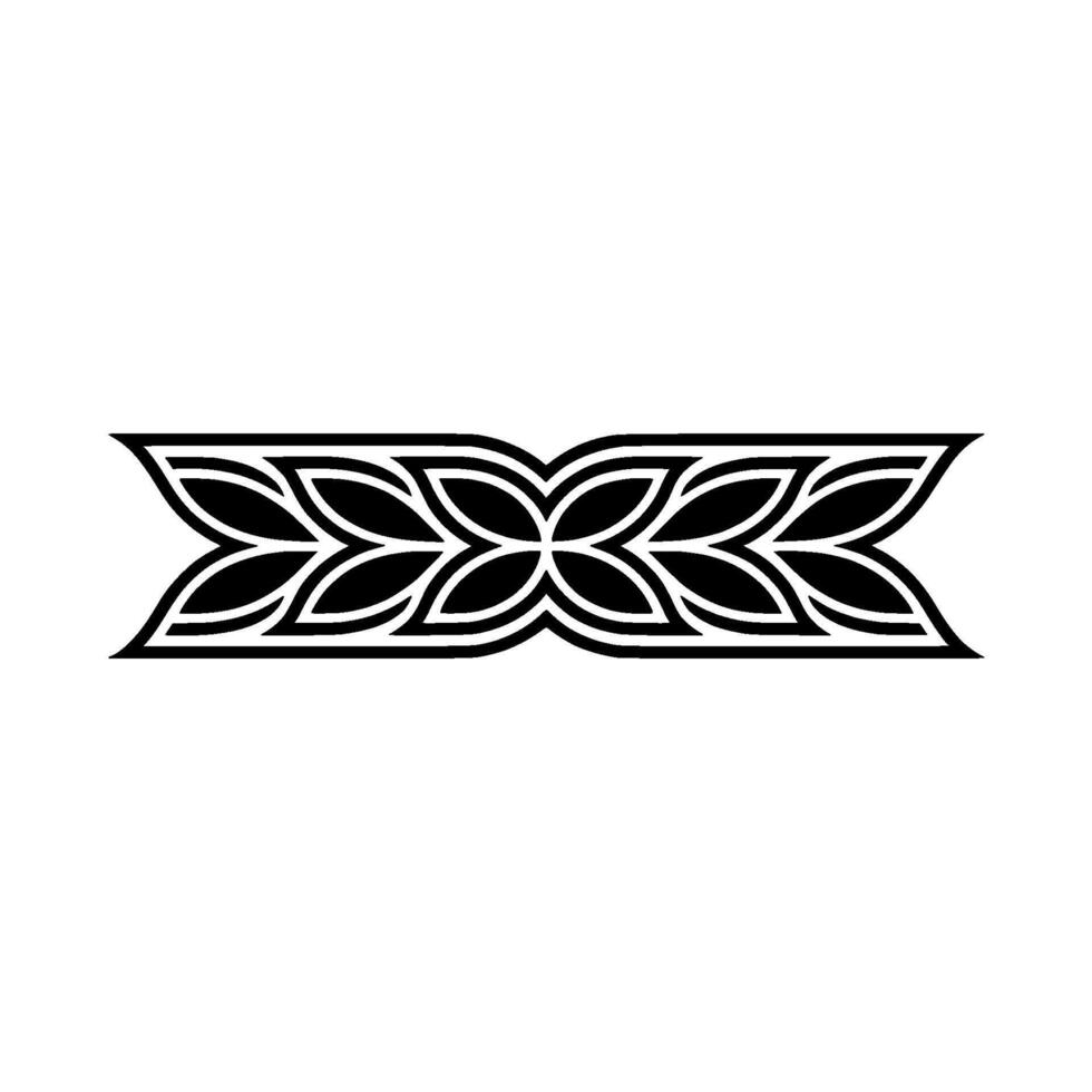 Elegant Black Floral Border on White Background 13 vector