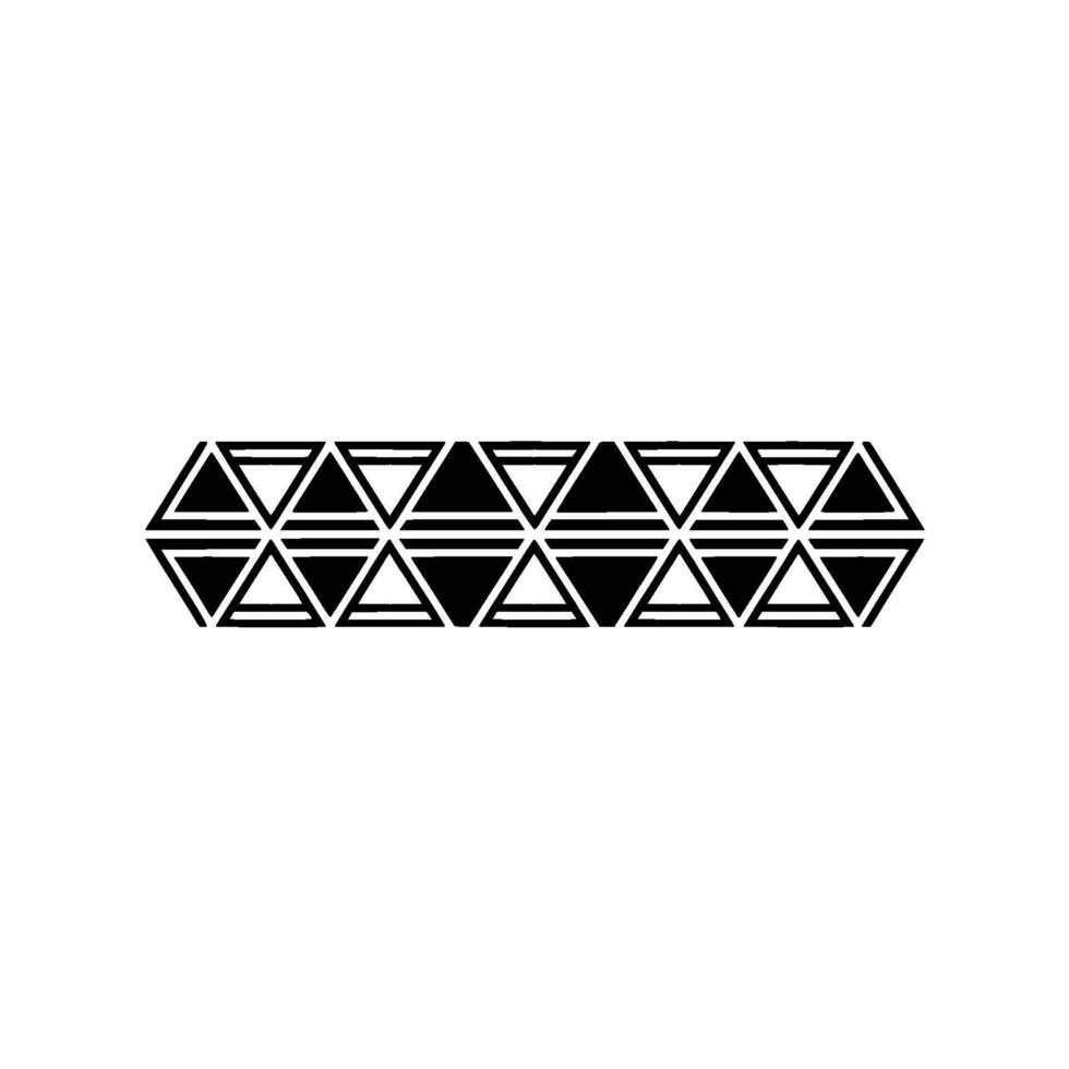 Geometric Pattern in Black White Seamless Decorative Border Element vector