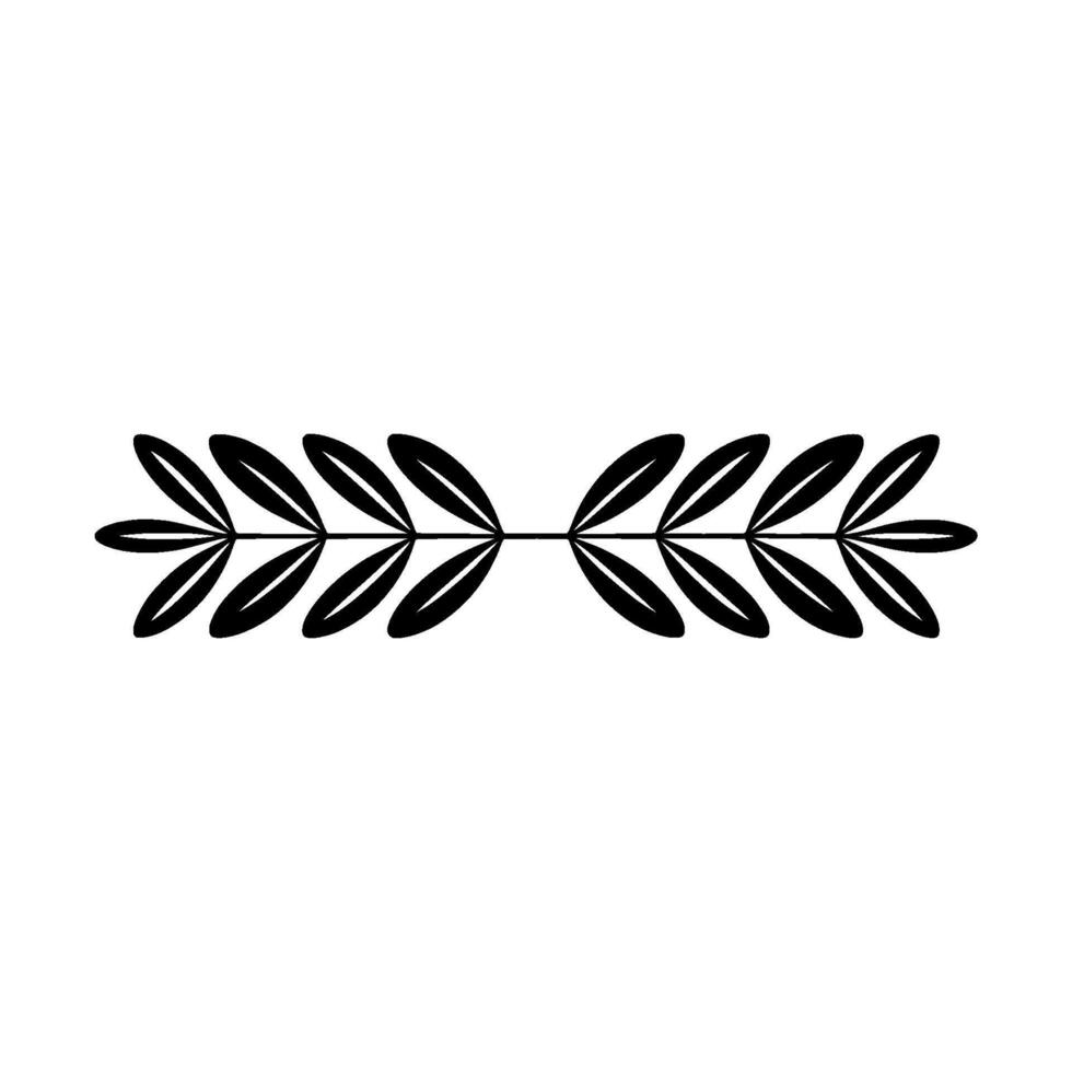Minimalist Laurel Wreath Element on Gray, Decorative vector
