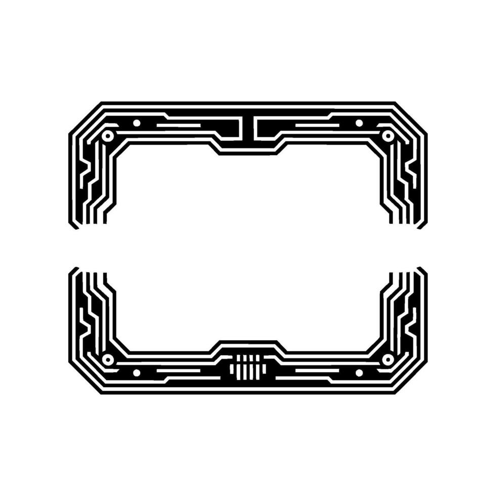 Abstract Circuit Board Frame Futuristic Technology vector