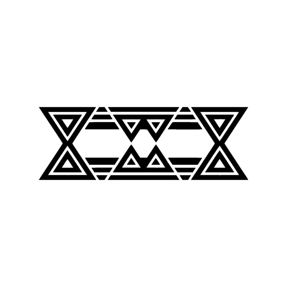 Abstract Geometric Pattern with Triangles in Black and White vector