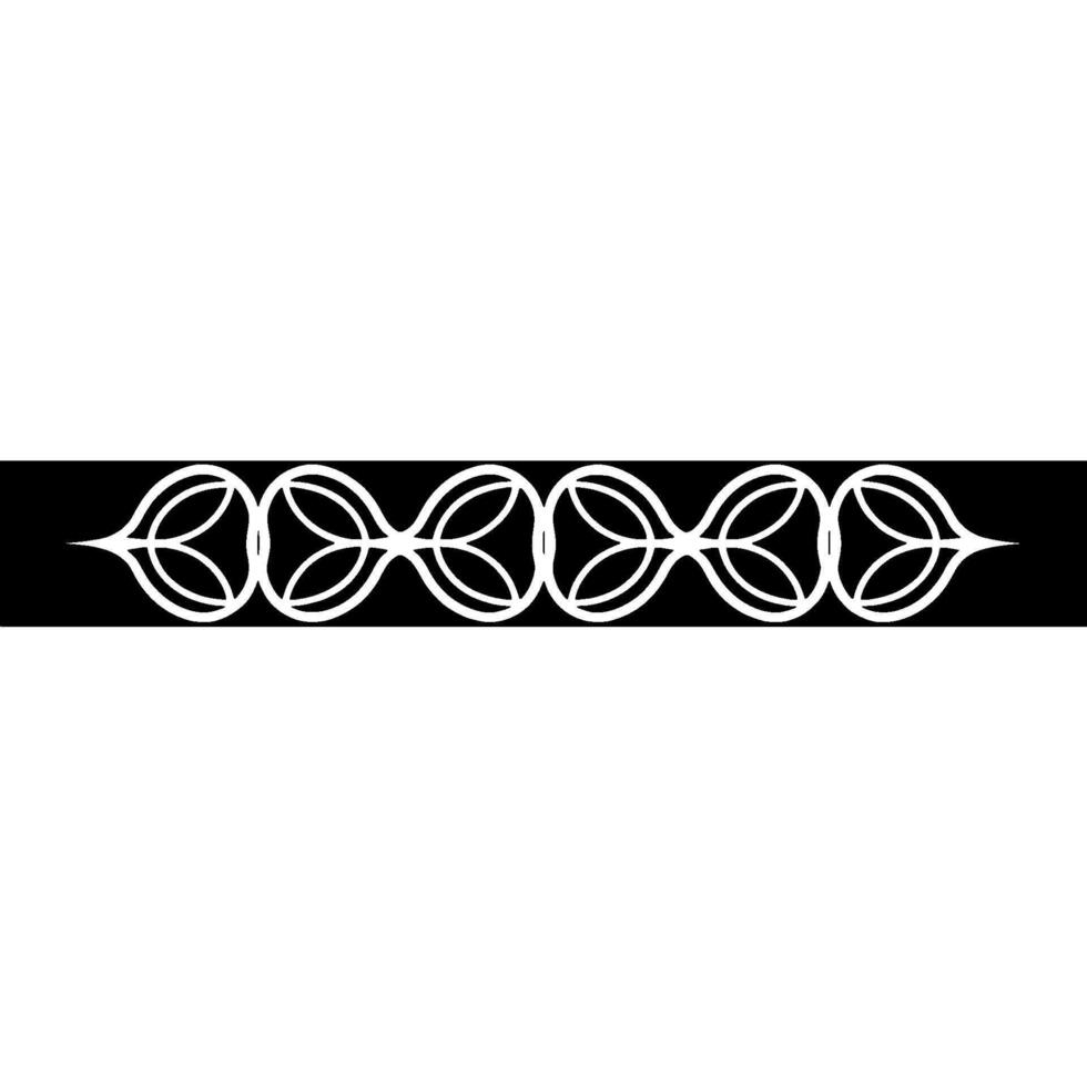 Geometric Patterned Border on Black, Minimalist Abstract vector