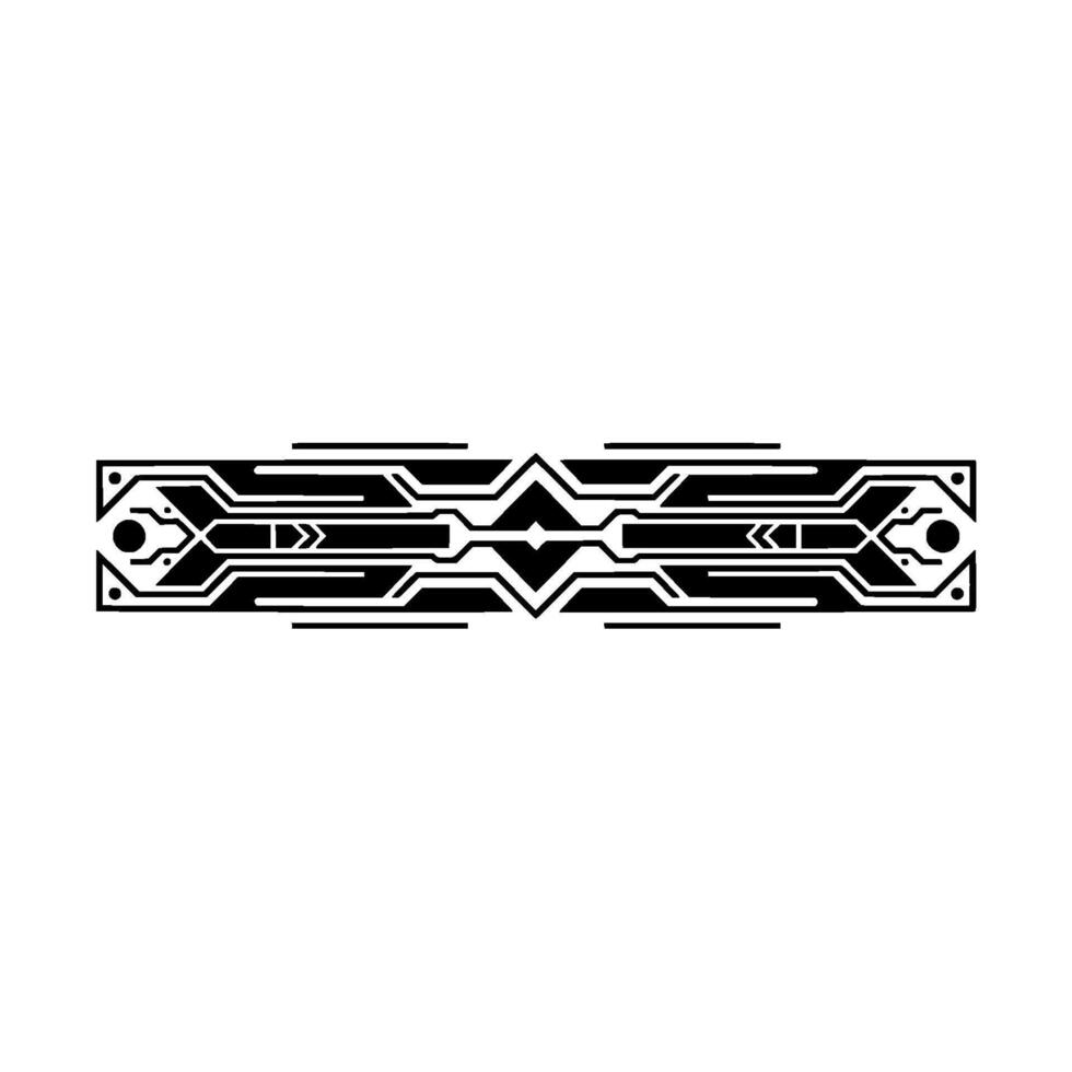 Tech Circuitry Border Element Geometric, Modern, Minimalist vector