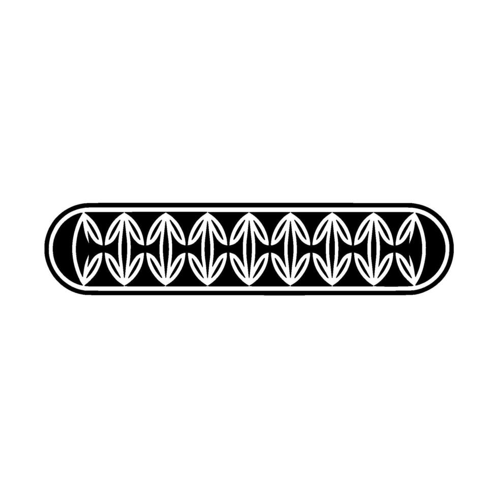 Geometric Border in Black and White, Minimalist Style - Abstract vector