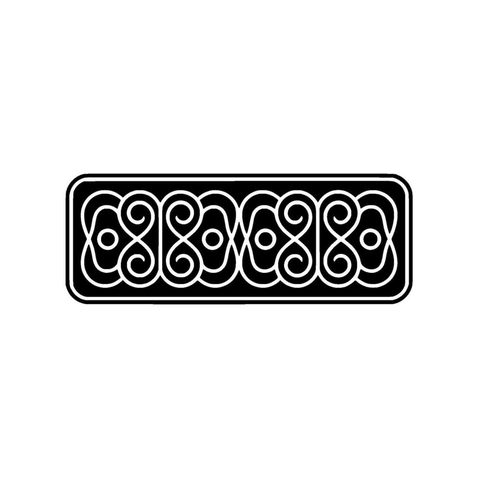 Monochromatic Decorative Ornament Ornate Black and White vector