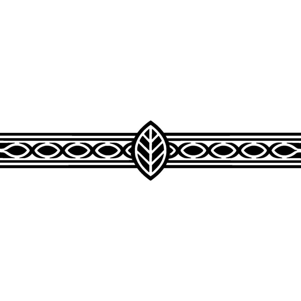 Minimalist Leaf Geometric Border on White Background vector