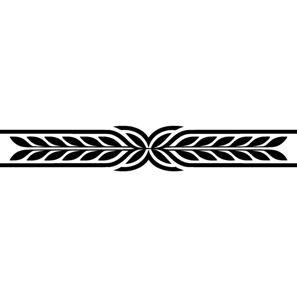 Minimalist Laurel Wreath Border Elegant Black on White vector