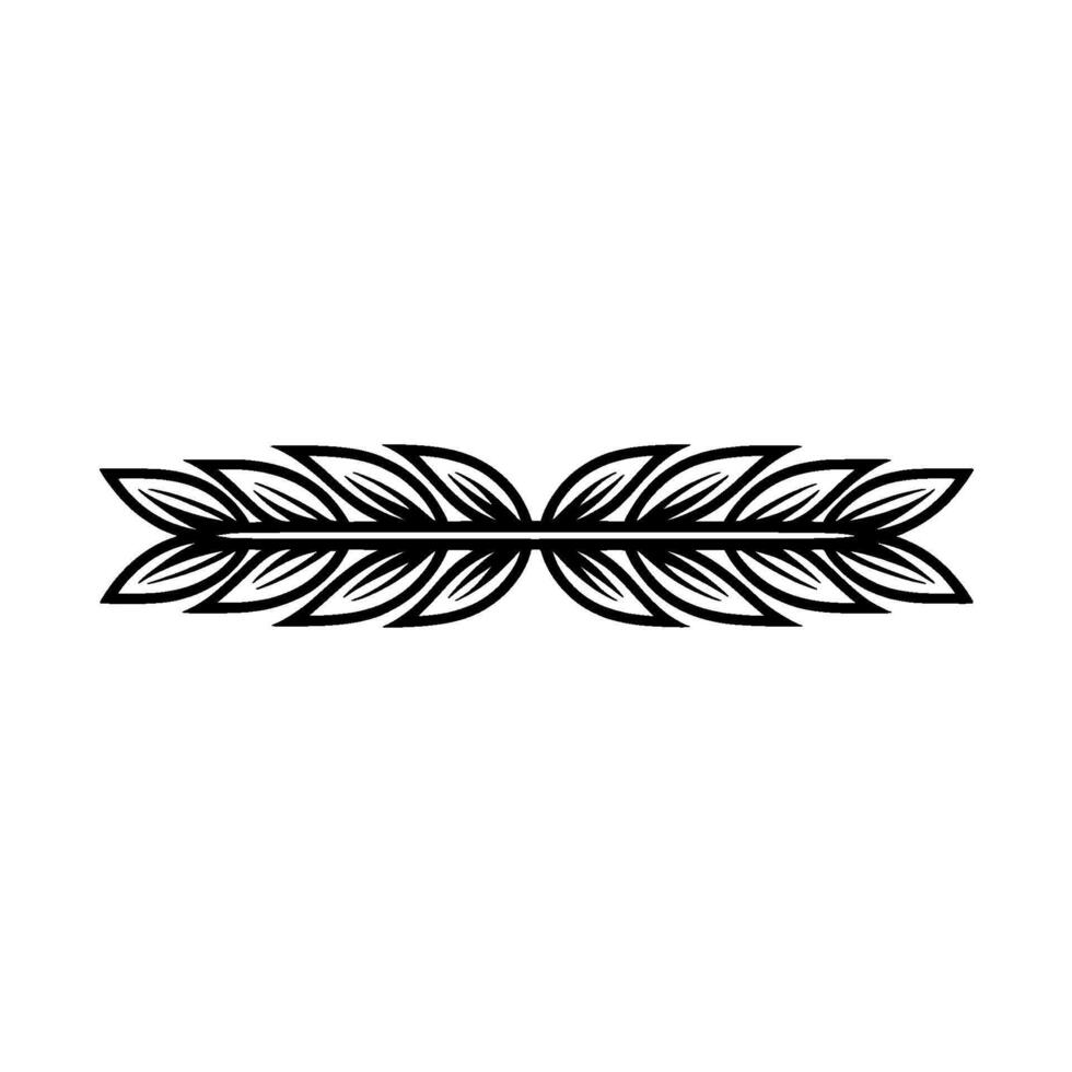 Minimalist Leaf Crest, Elegant, Monochromatic vector