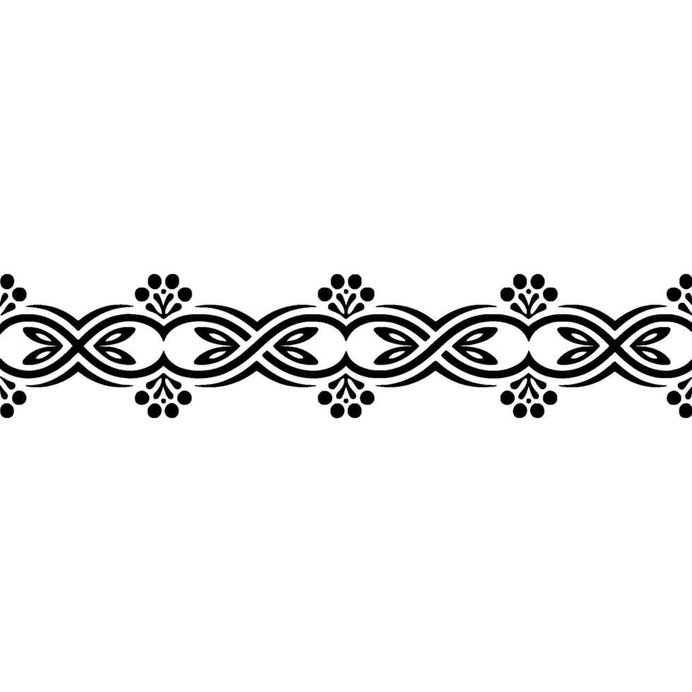 Elegant Black and White Ornamental Border - Invitation vector
