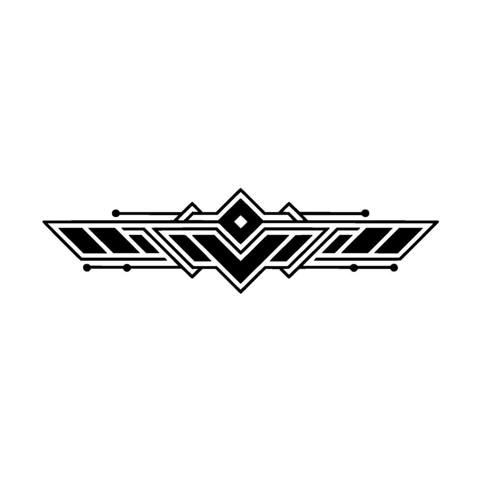 Minimalist Geometric Crest Abstract Art Deco Ornament vector