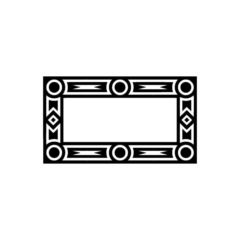 Art Deco Frame, Geometric, Black and White, Elegant vector