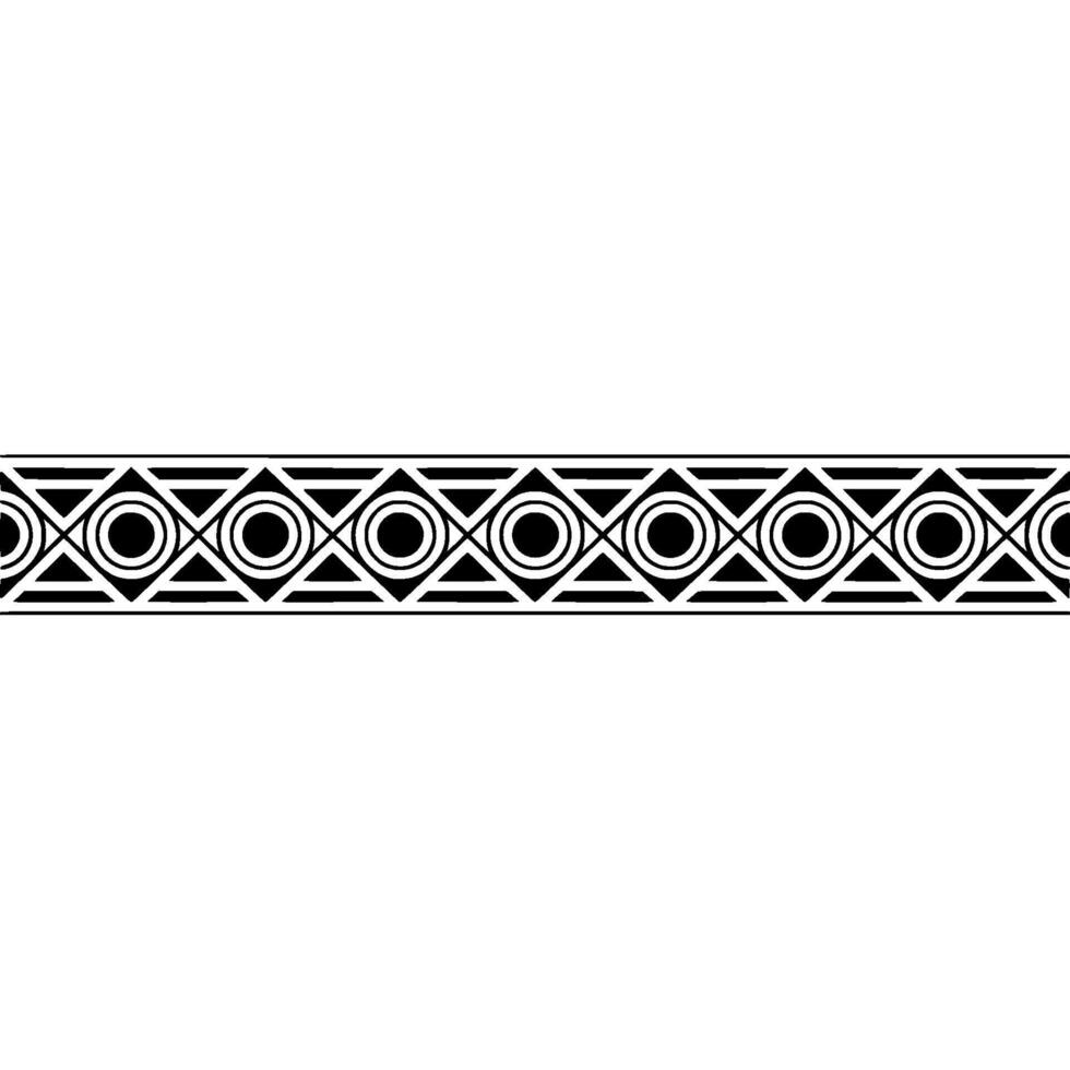 Geometric Border Black White Repeating Pattern vector