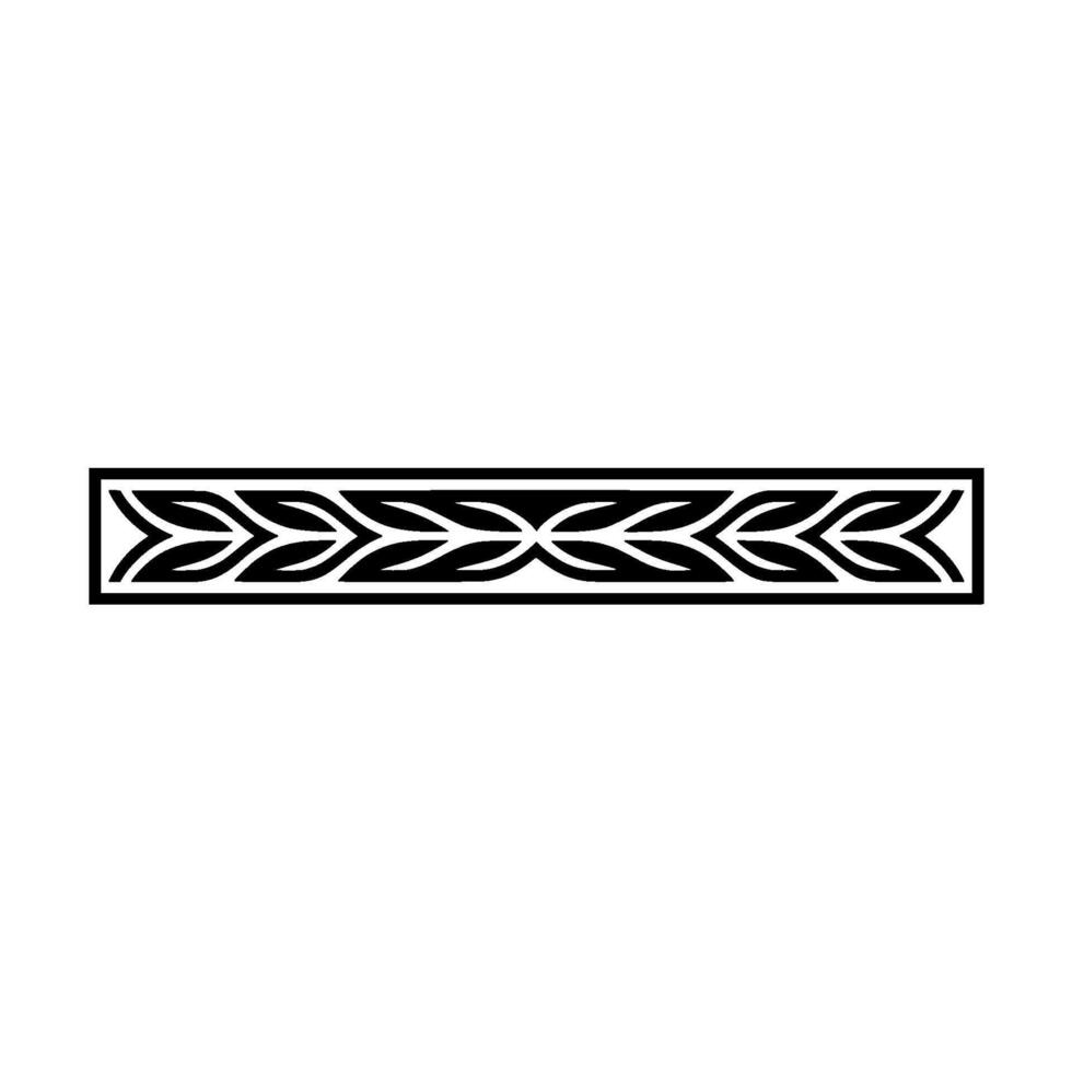 Geometric Leafy Border Modern vector