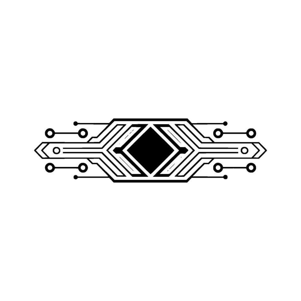 Abstract Tech Element Geometric Circuit Board, Minimalist vector