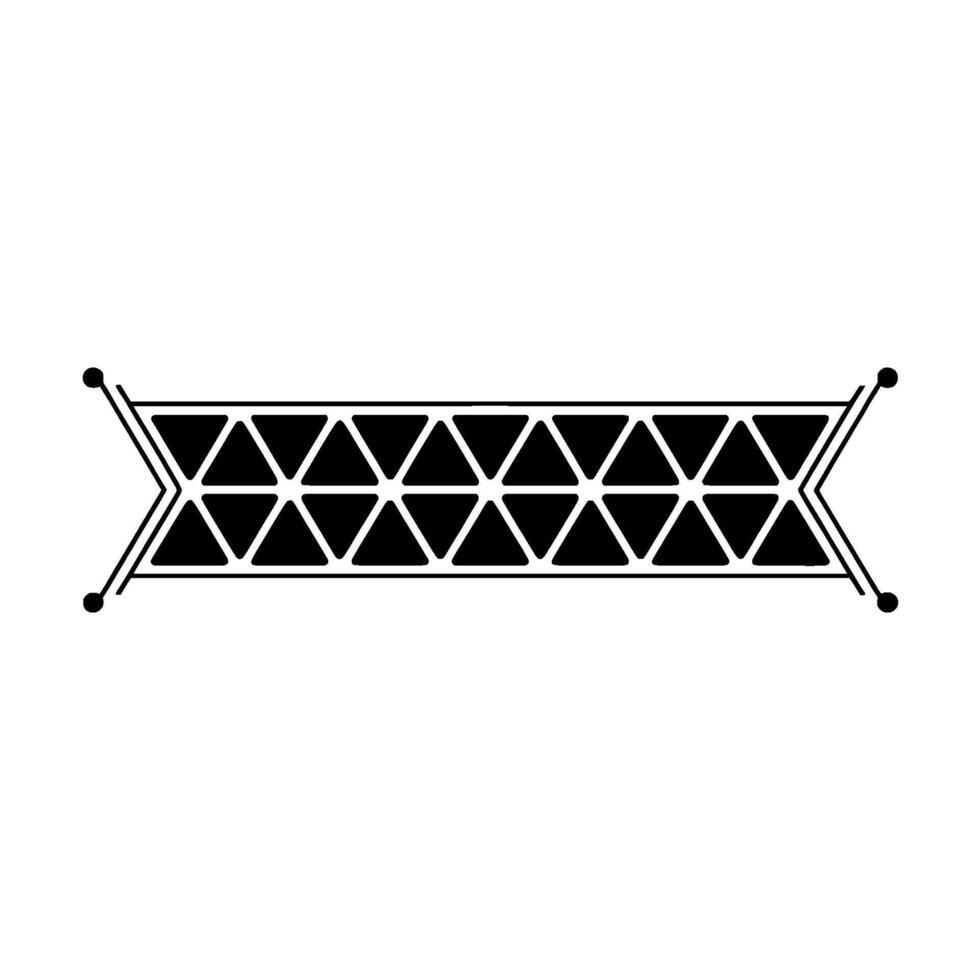 Geometric Banner Abstract Black Triangles on White, Minimalist vector