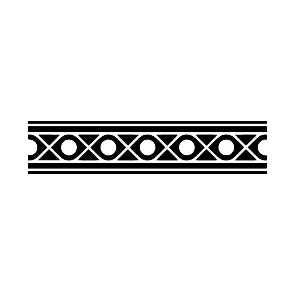 Geometric Black Border, Decorative Repeating Pattern on White vector