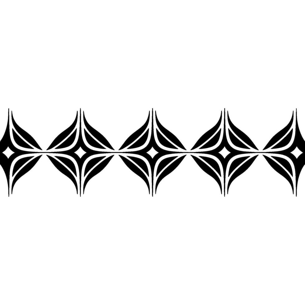Minimalist Black and White Geometric Ornament, Element vector