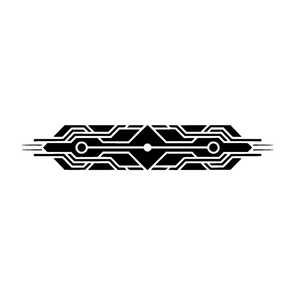 Minimalist Tech Element Abstract Geometric Circuit vector