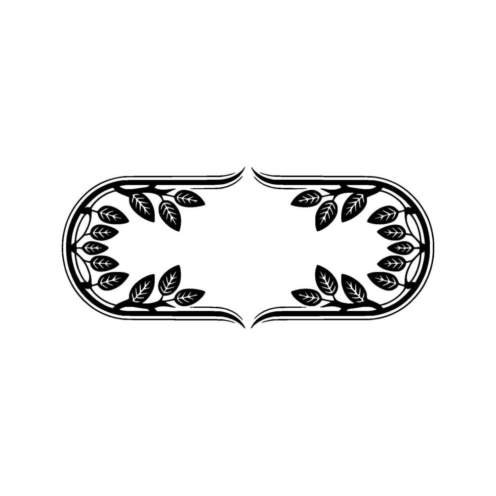 Elegant Leafy Frame Illustration for Invitations and Decor vector