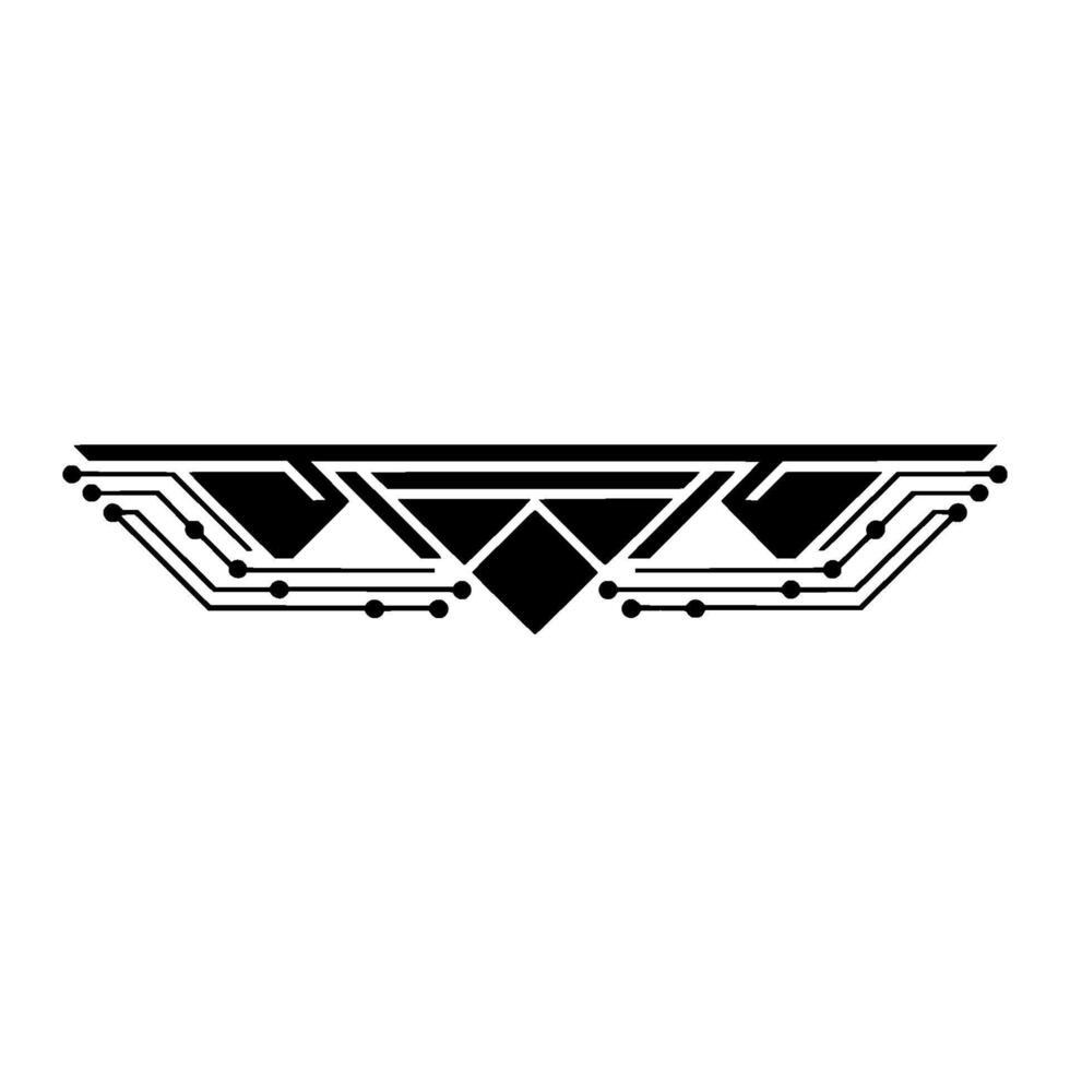 Tech Abstract Circuitry Element on White vector